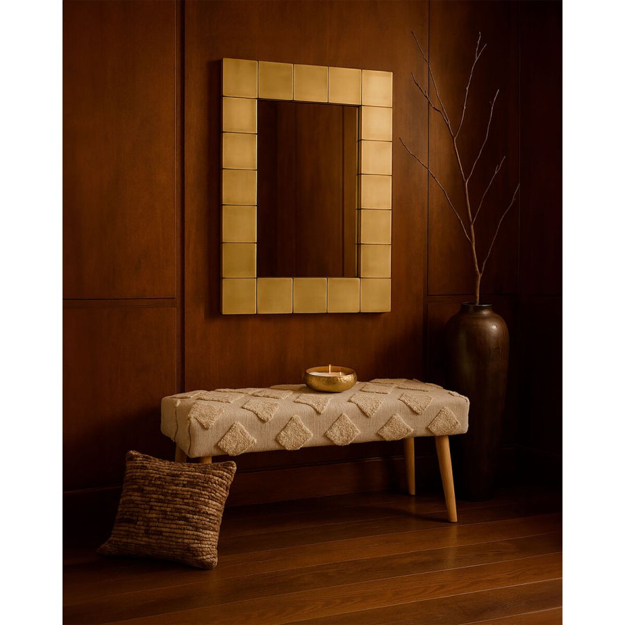 Vgspejl Home ESPRIT Gylden 117 x 3 x 87 cm #21