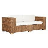 Havesofa Home ESPRIT Hvid Natur 192 x 92 x 65 cm #1