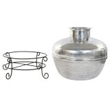 Vase Home ESPRIT Sort Slvfarvet Aluminium Jern 75 x 75 x 90 cm #5