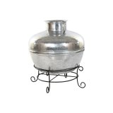 Vase Home ESPRIT Sort Slvfarvet Aluminium Jern 75 x 75 x 90 cm #1