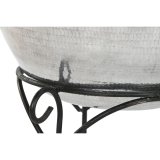 Vase Home ESPRIT Sort Slvfarvet Aluminium 45 x 45 x 95 cm #2