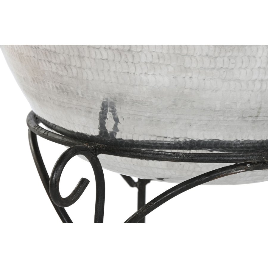 Vase Home ESPRIT Sort Slvfarvet Aluminium 45 x 45 x 95 cm #2