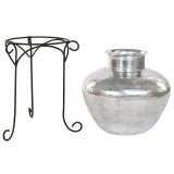 Vase Home ESPRIT Sort Slvfarvet Aluminium 45 x 45 x 95 cm #4