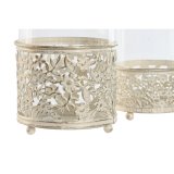 Lyseholder Home ESPRIT Fldefarvet Metal Krystal 11 x 11 x 13 cm (2 enheder) #2