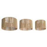 Lampeskrm Home ESPRIT Brun Metal Fiber Natur (3 Dele) #4