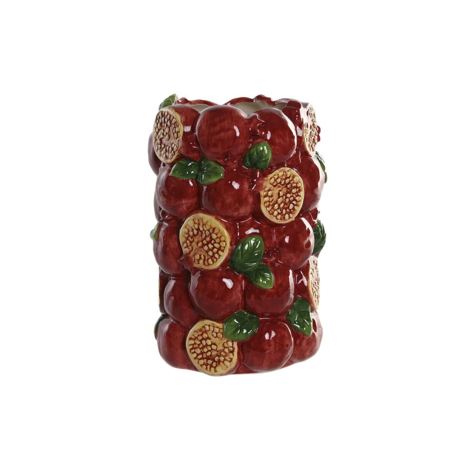 Vase Home ESPRIT Grn Rdbrun Keramik 21 x 21 x 30 cm #1