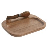 Skrebrt Home ESPRIT Rustfrit stl Akacie #1