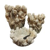 Vase Home ESPRIT Gr Cement Tulipan 29 x 27 x 32 cm #2