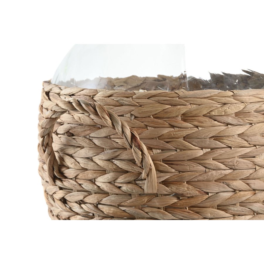 Vase Home ESPRIT Gennemsigtig Lys brun Krystal Natur 37 x 37 x 55 cm #3