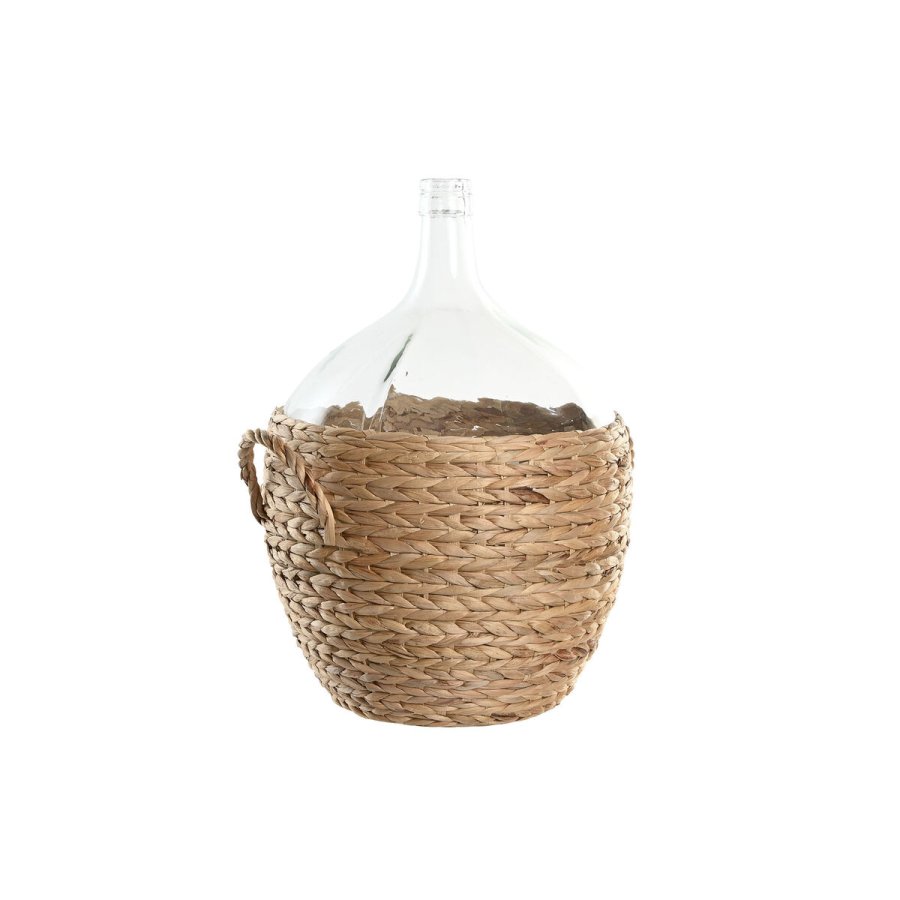 Vase Home ESPRIT Gennemsigtig Lys brun Krystal Natur 37 x 37 x 55 cm #1