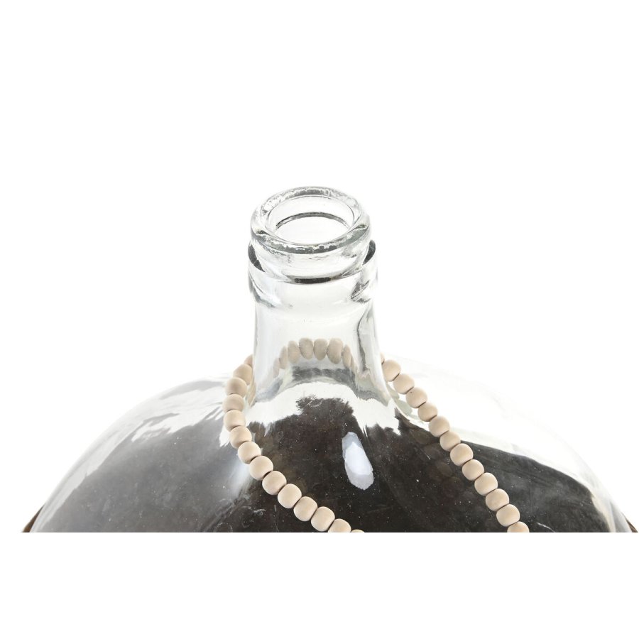 Vase Home ESPRIT Gennemsigtig Mrkebrun Krystal Kolonistil 37 x 37 x 55 cm #3