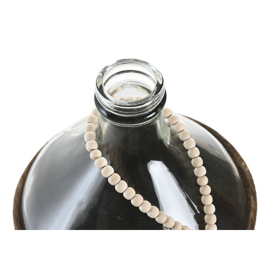 Vase Home ESPRIT Gennemsigtig Mrkebrun Krystal Natur Kolonistil 26 x 26 x 39 cm #3