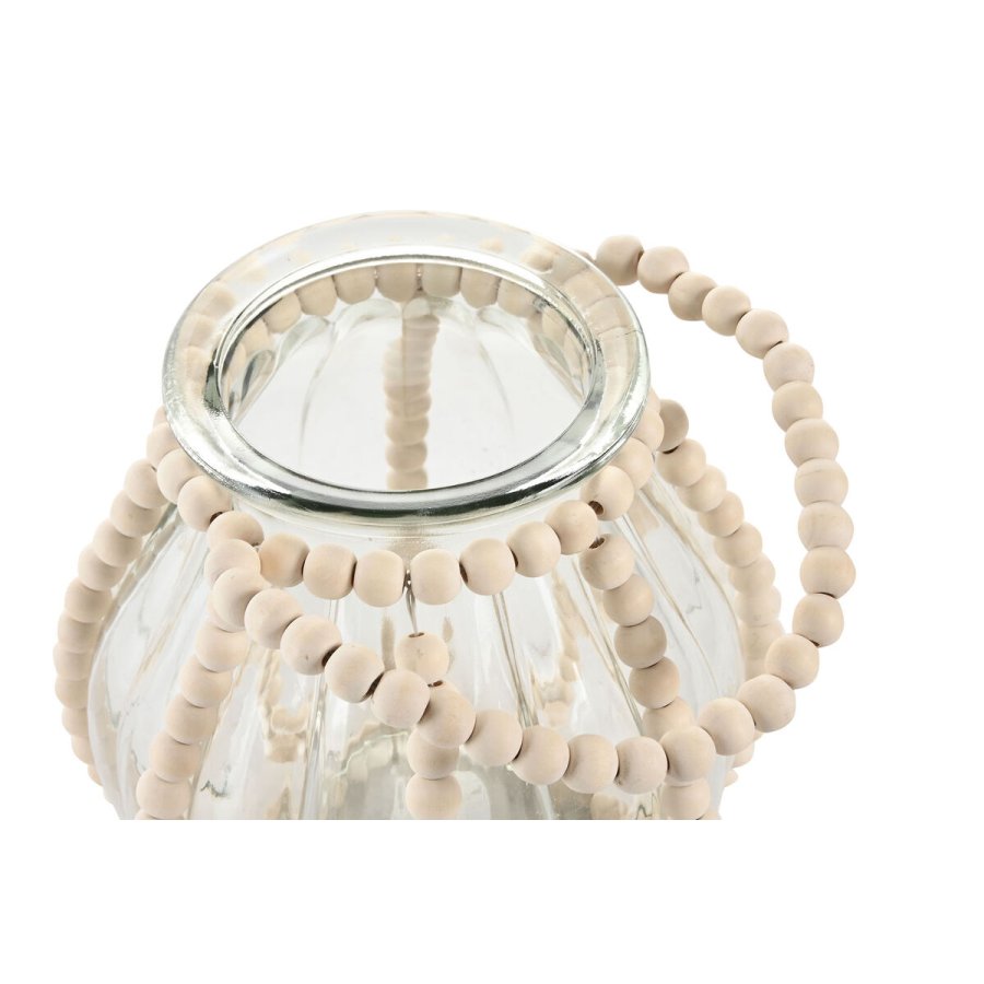 Lyseholder Home ESPRIT Gennemsigtig Natur Lys brun Tr Krystal 22 x 22 x 22 cm #2