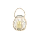 Lyseholder Home ESPRIT Gennemsigtig Natur Lys brun Tr Krystal 22 x 22 x 22 cm #3