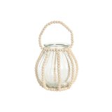 Lyseholder Home ESPRIT Gennemsigtig Natur Lys brun Tr Krystal 22 x 22 x 22 cm #1