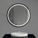 Vgspejl Home ESPRIT Sort Moderne 80 x 2 x 80 cm #9