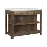 Kkken mbler Home ESPRIT Hvid Natur 120 x 60 x 97 cm 131 x 61,5 x 97 cm #1
