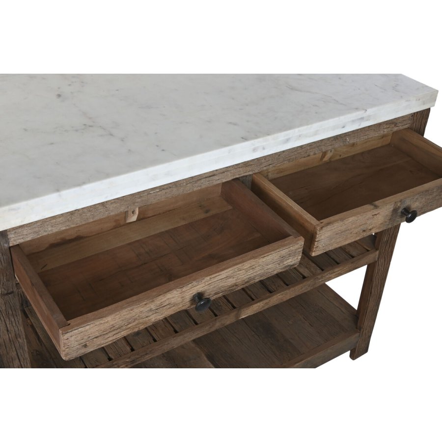 Kkken mbler Home ESPRIT Hvid Natur 120 x 60 x 97 cm 131 x 61,5 x 97 cm #4