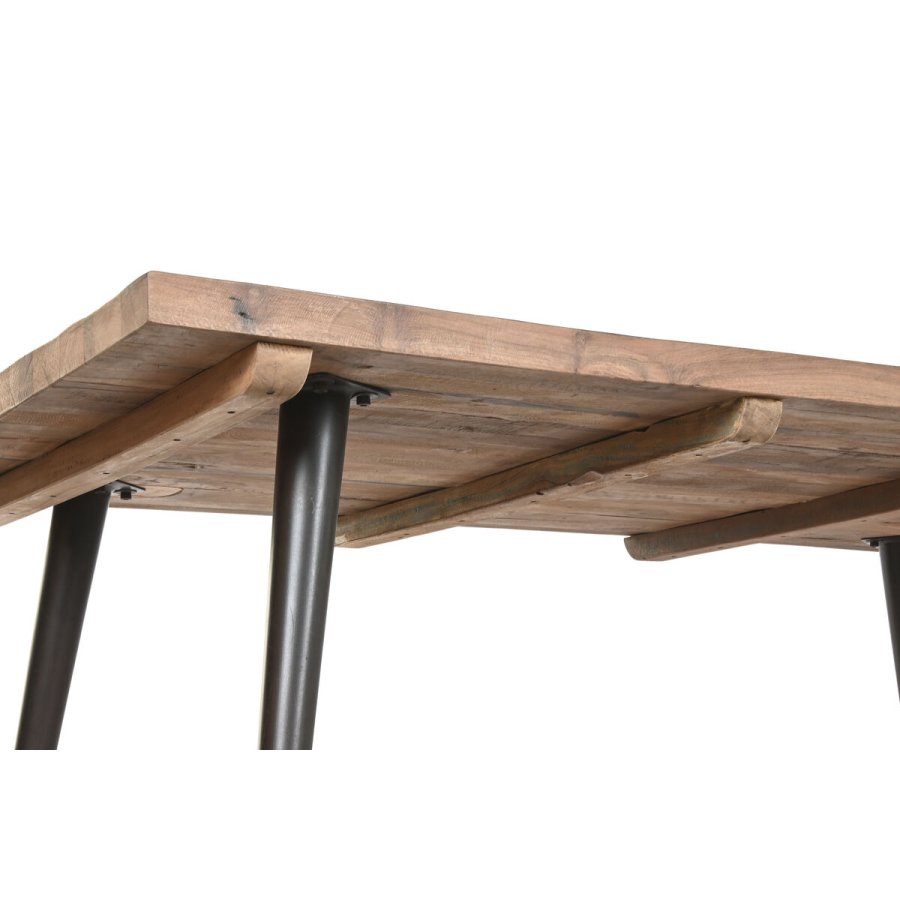 Spisebord Home ESPRIT Sort Natur Jern Genbrugt Tr 180 x 90 x 76 cm #4