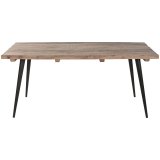 Spisebord Home ESPRIT Sort Natur Jern Genbrugt Tr 180 x 90 x 76 cm #6