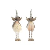 Julepynt Home ESPRIT Hvid Rensdyr 14 X 13 X 60 CM (2 enheder) #2