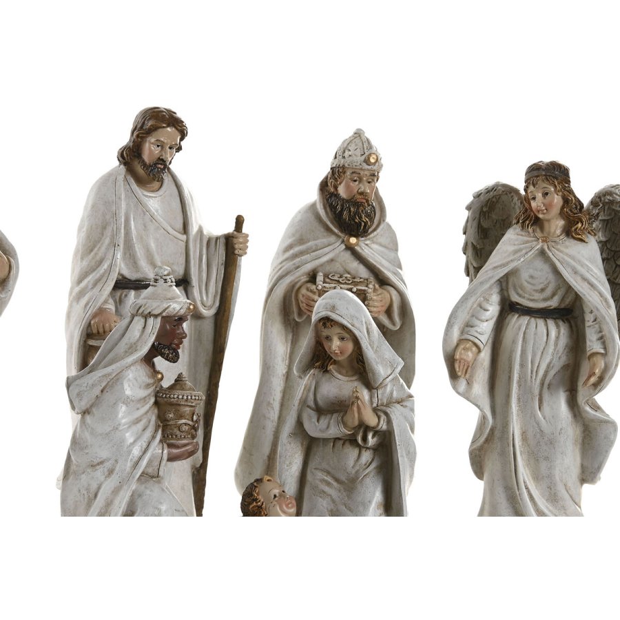 Betlehem dekoration Home ESPRIT Hvid Harpiks 8 x 6 x 19 cm (8 Dele) #3