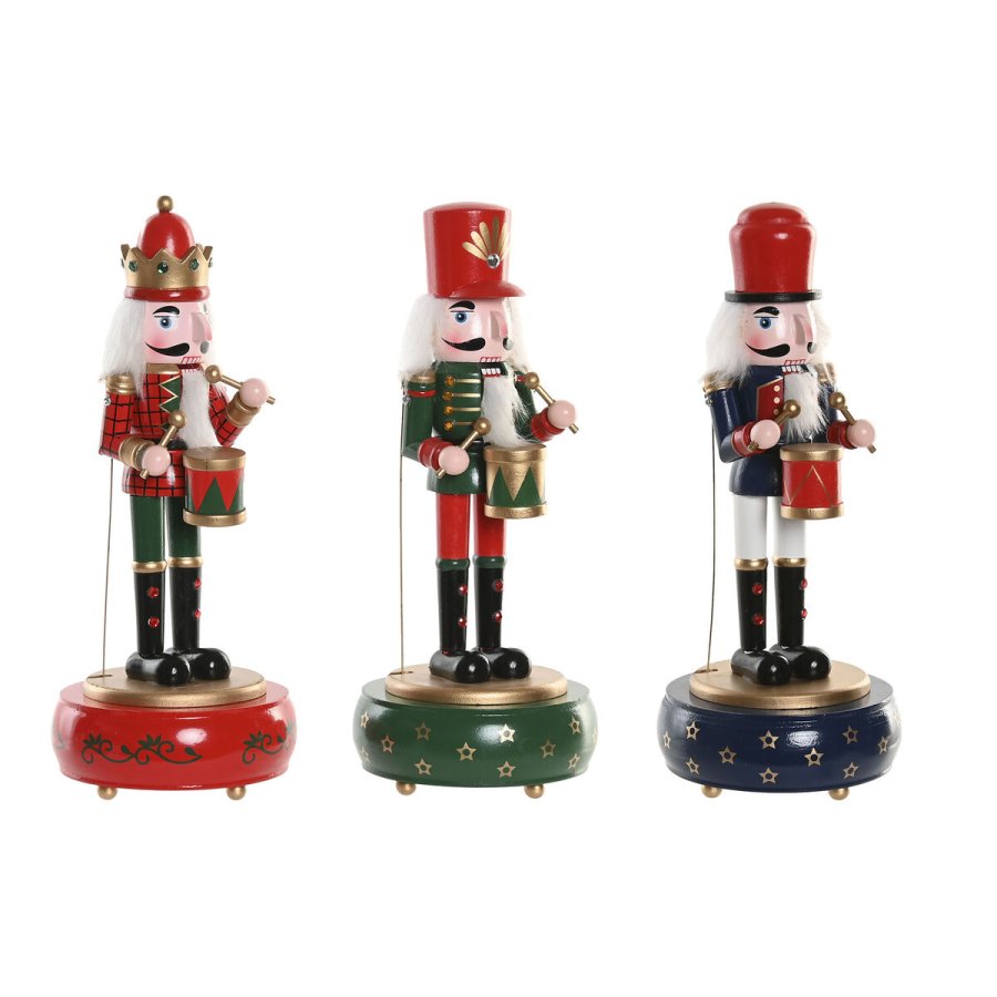 Julepynt Home ESPRIT Multifarvet N�ddekn�kker 10 x 10 x 30 cm #1