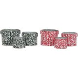 Spil med Dekorative �sker Home ESPRIT R�d Gr�n Jul 28,5 x 19,5 x 24 cm (3 Dele) (2 enheder) #4