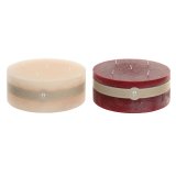 Stearinlys Home ESPRIT R�d Fl�defarvet Jul 25 x 25 x 10 cm (2 enheder) #1