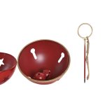 Julekugle Home ESPRIT R�d Gr�n Gylden Metal 42 x 42 x 48,5 cm (2 enheder) #4