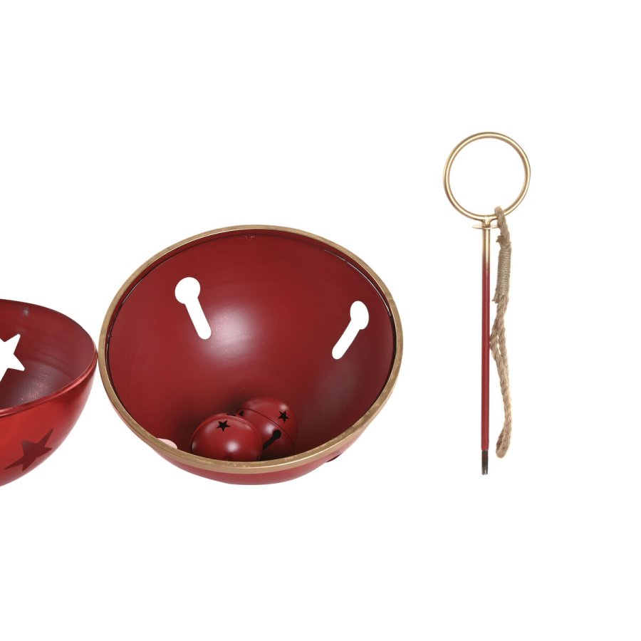 Julekugle Home ESPRIT R�d Gr�n Gylden Metal 42 x 42 x 48,5 cm (2 enheder) #4