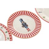 Spisestel Home ESPRIT Hvid R�d Gr�n Porcel�n Jul 18 Dele #2