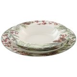 Spisestel Home ESPRIT Hvid R�d Gr�n Porcel�n Jul 18 Dele #1