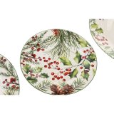 Spisestel Home ESPRIT Hvid R�d Gr�n Porcel�n Jul 18 Dele #2