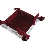 Dekorativ kurv Home ESPRIT Hvid R�d Gr�n Beige Tr� Jul 30 x 30 x 8 cm #2