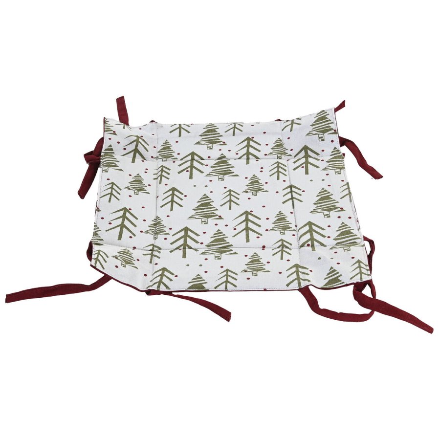 Dekorativ kurv Home ESPRIT Hvid R�d Gr�n Beige Tr� Jul 30 x 30 x 8 cm #3