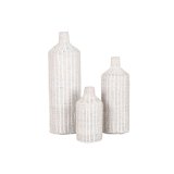 St med 3 Vaser Home ESPRIT Metal Natur 25 x 25 x 80 cm (3 Dele) #4