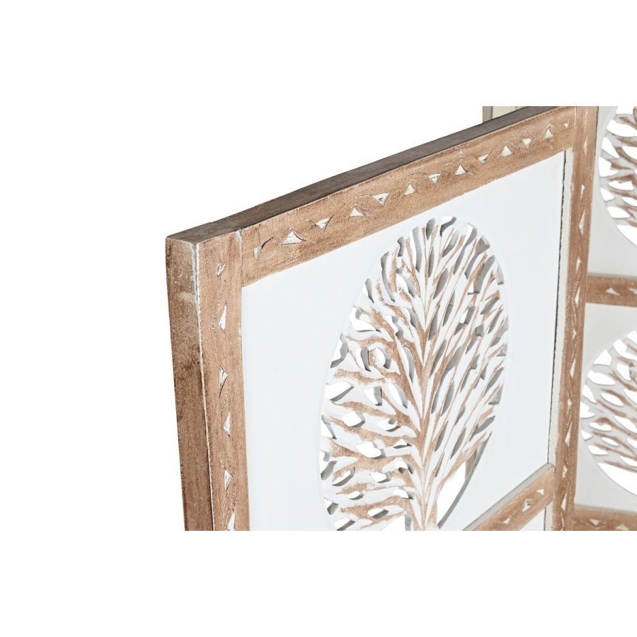Sammenfoldelig skrm Home ESPRIT Hvid Natur Mangotr Tr MDF 153 X 2,3 X 182 CM #4