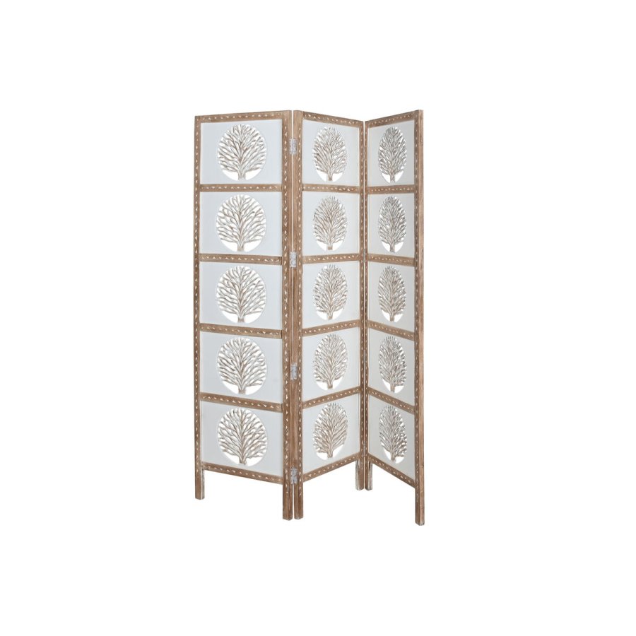Sammenfoldelig skrm Home ESPRIT Hvid Natur Mangotr Tr MDF 153 X 2,3 X 182 CM #5
