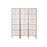 Sammenfoldelig skrm Home ESPRIT Hvid Natur Mangotr Tr MDF 153 X 2,3 X 182 CM #1