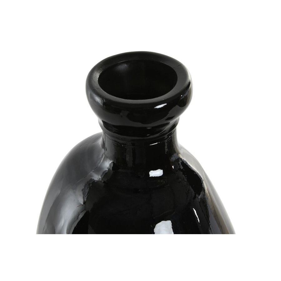 Vase Home ESPRIT Sort Genbrugsglas 22 x 22 x 51 cm #3
