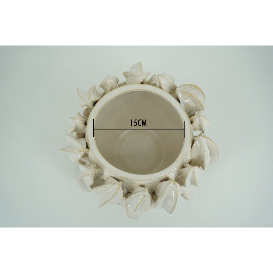 Borddekoration Home ESPRIT Hvid Grn Beige Stentj 30 x 30 x 19 cm #4