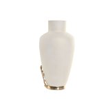 Vase Home ESPRIT Hvid Gylden Aluminium Moderne 16 x 16 x 31 cm #4