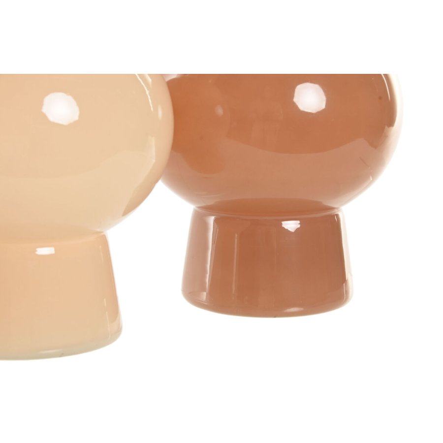 Vase Home ESPRIT Fldefarvet Terrakotta Krystal 15 x 15 x 24 cm (2 enheder) #3