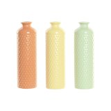 Vase Home ESPRIT Grn Beige Terrakotta Dolomite 9 x 9 x 30 cm (3 enheder) #1