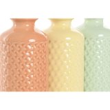 Vase Home ESPRIT Grn Beige Gr Terrakotta Dolomite 9 x 9 x 19 cm (3 enheder) #2