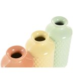 Vase Home ESPRIT Grn Beige Gr Terrakotta Dolomite 9 x 9 x 19 cm (3 enheder) #3