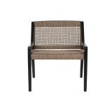 Lnestol Home ESPRIT Sort Teak Syntetisk fiber 65 X 62 X 72 CM #2
