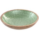 Snacksk�l Home ESPRIT Gr�n Natur Mangotr� Moderne Lakeret 30 x 30 x 7 cm #1