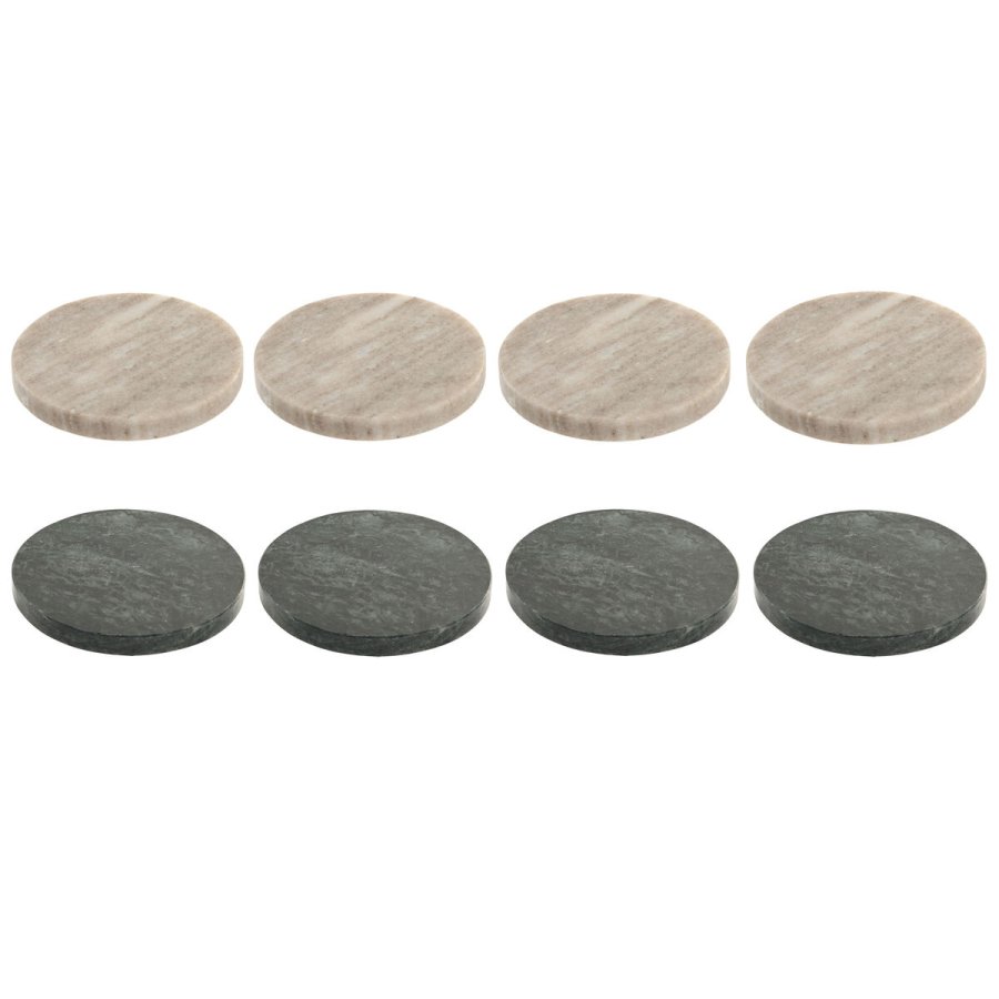 Varmebrikker Home ESPRIT Gr�n Beige Marmor 10 x 10 x 5 cm (2 enheder) (4 enheder) #2